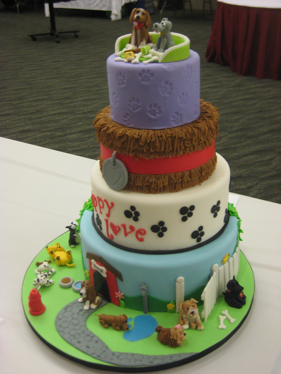 Dog With Birthday Cake
 “I Love Dogs” Cake