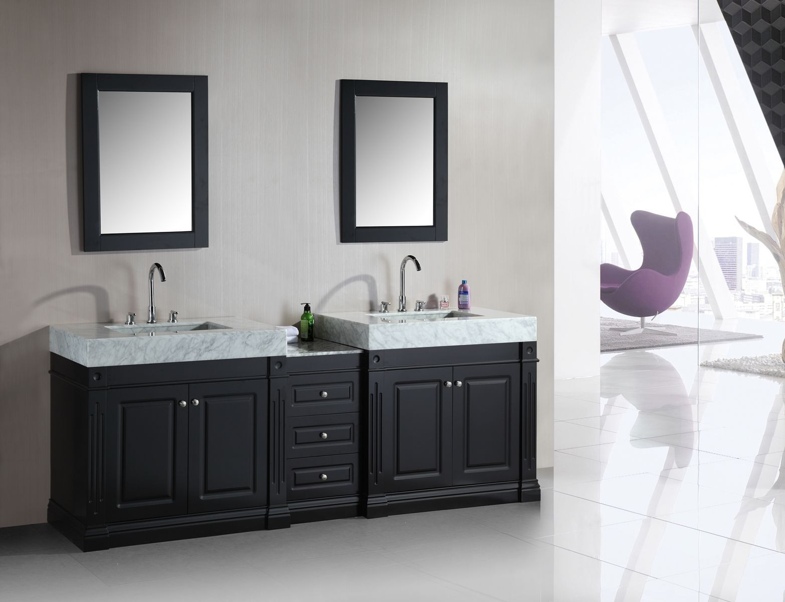 Double Sinks Bathroom
 Double Sink Vanity Designs in Gorgeous Modern Bathrooms