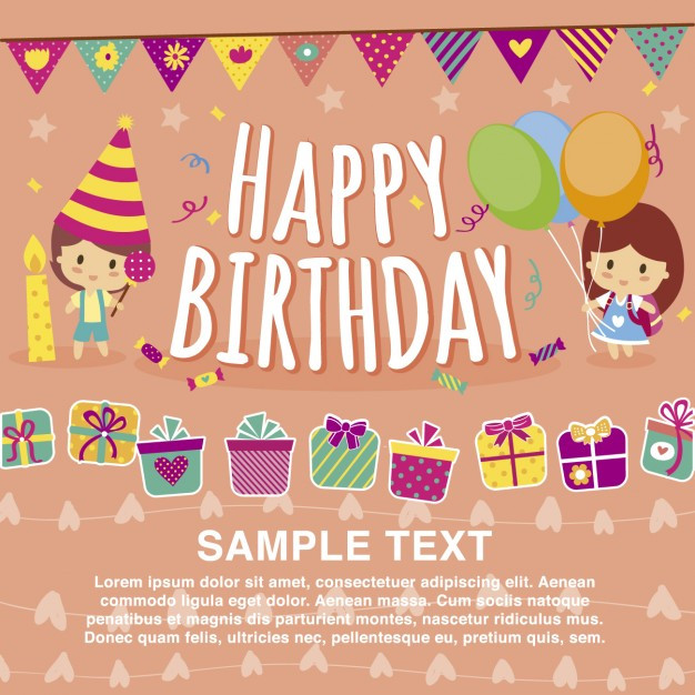 Download Free Birthday Cards
 Happy birthday card template