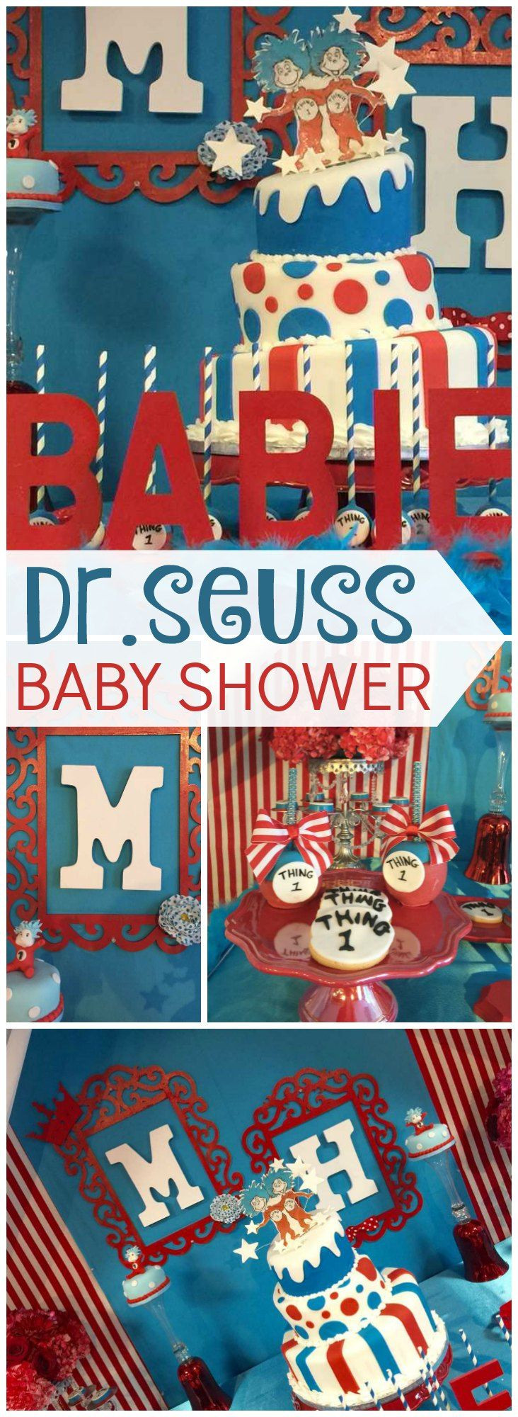 Dr Seuss Baby Gift Ideas
 Dr Seuss Baby Shower "Thing 1 Thing 2 Twins Wel e