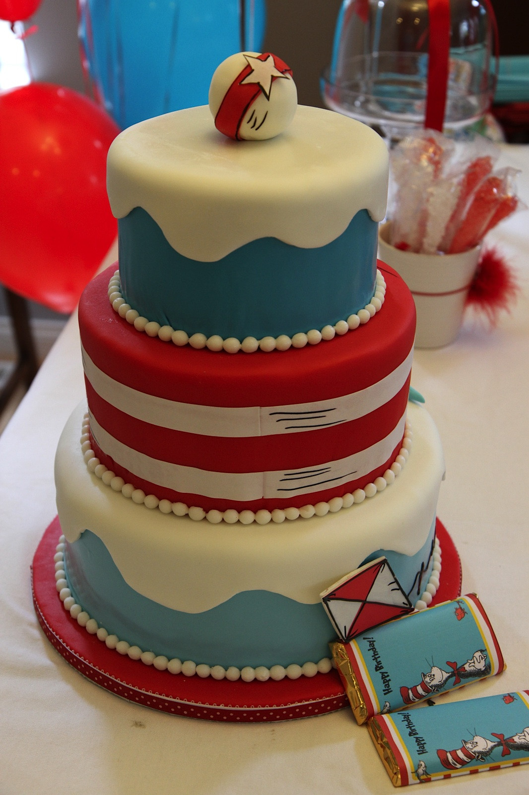 Dr Seuss Birthday Cake
 My Paper lily Parties Galore Dr Seuss parties from