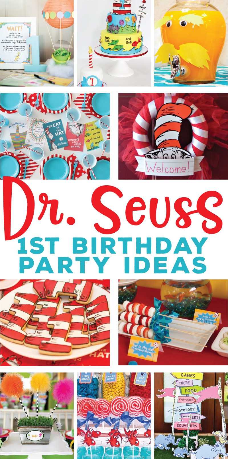 Dr Seuss Birthday Decorations
 The Best Dr Seuss 1st Birthday Party Ideas on Love the Day
