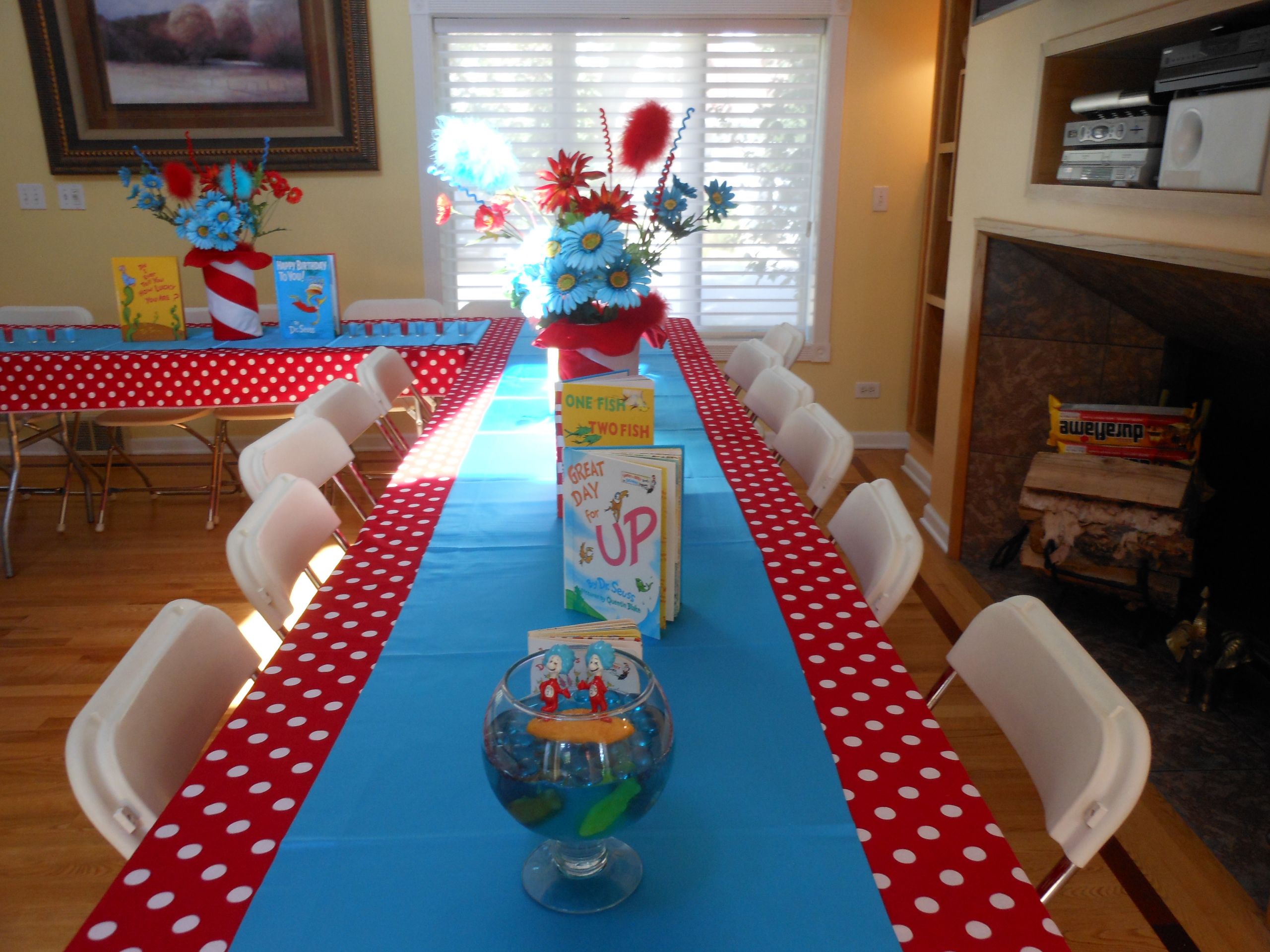 Dr Seuss Decorations DIY
 Dr Seuss Thing 1 and Thing 2 Baby Shower