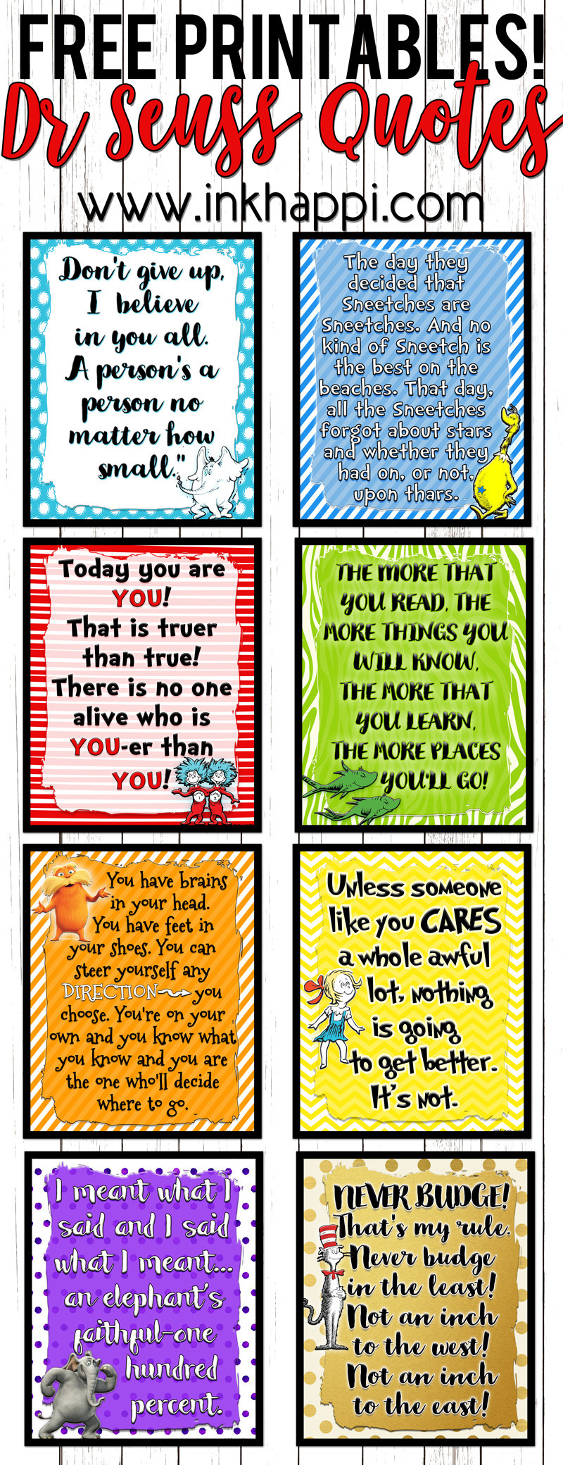 Dr Suess Birthday Quotes
 Lets Celebrate a birthday with these Dr Seuss Printables