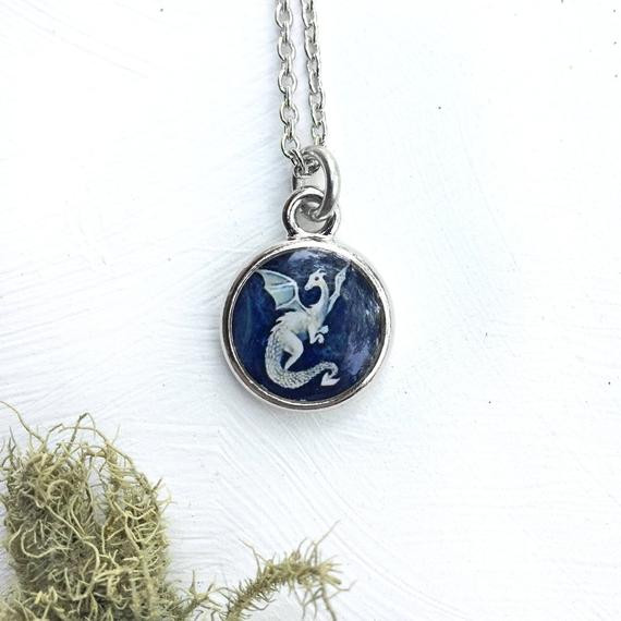 Dragon Gifts For Kids
 Silver Dragon NECKLACE Dragon t for kids girls and boys