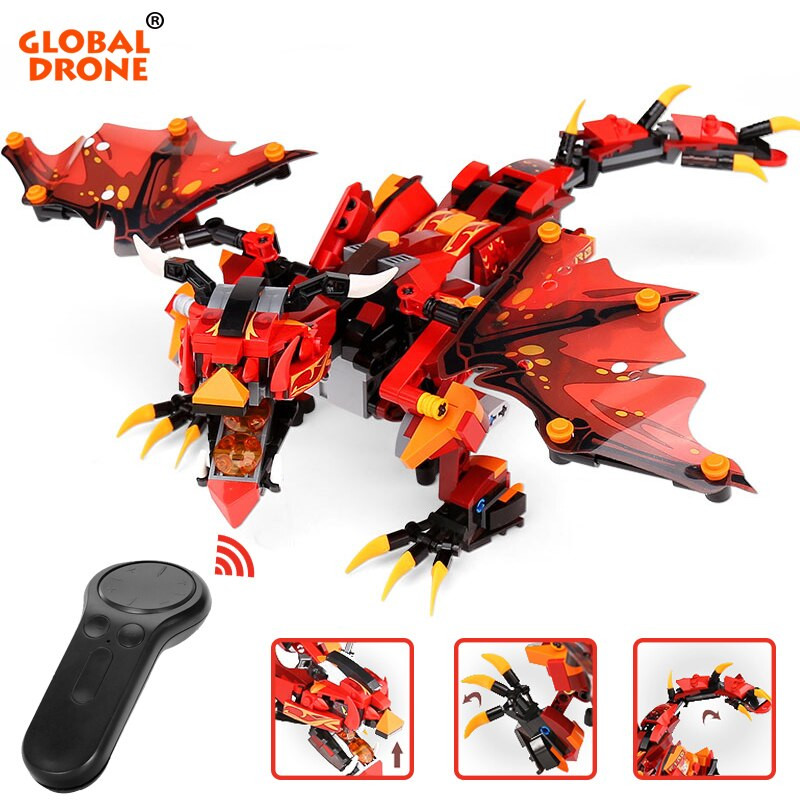 Dragon Gifts For Kids
 Global Drone RC Dragon Blocks Toys for Boys Birthday