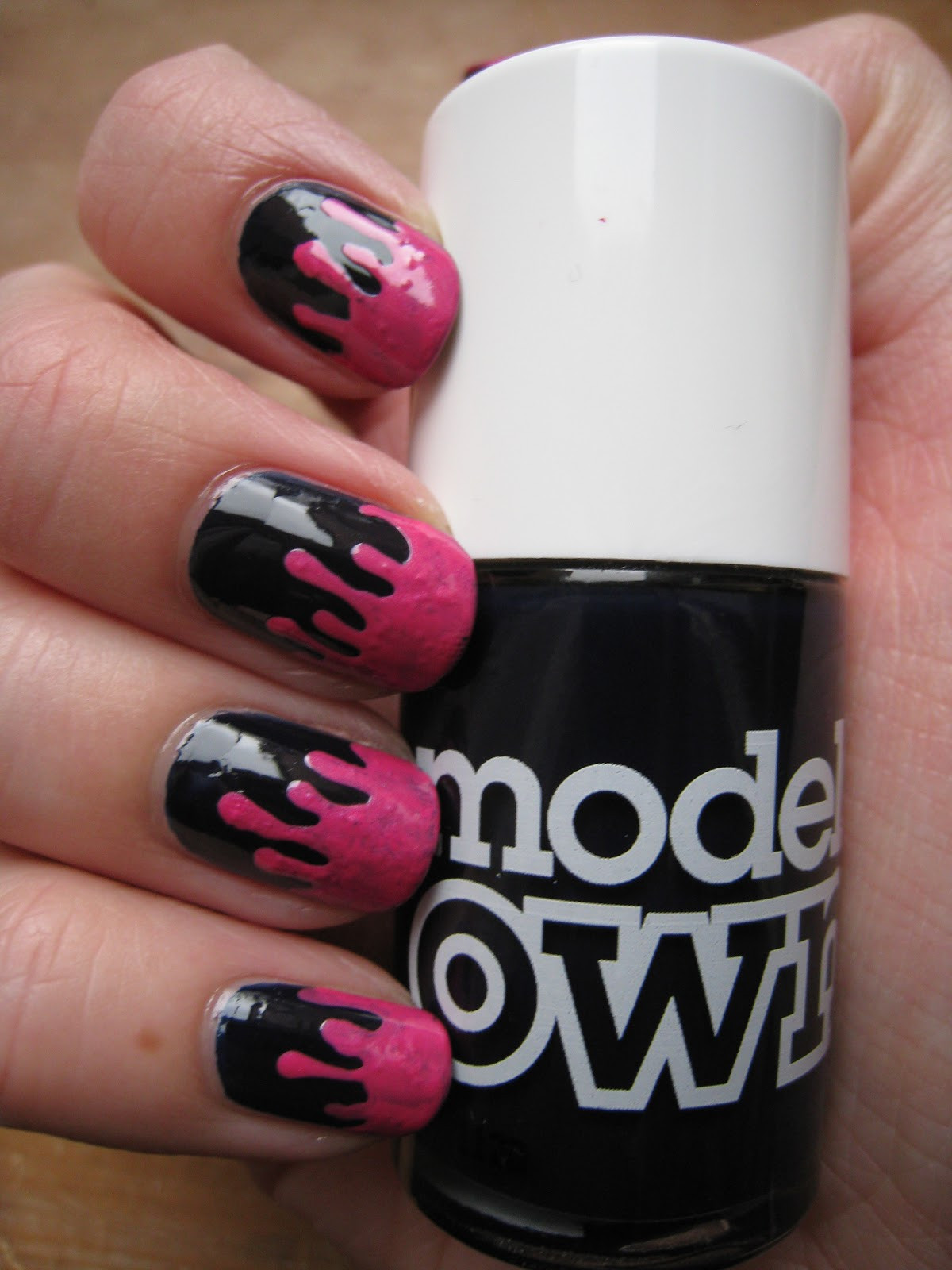 Drippy Nail Art
 Naily perfect Pink drippy nails