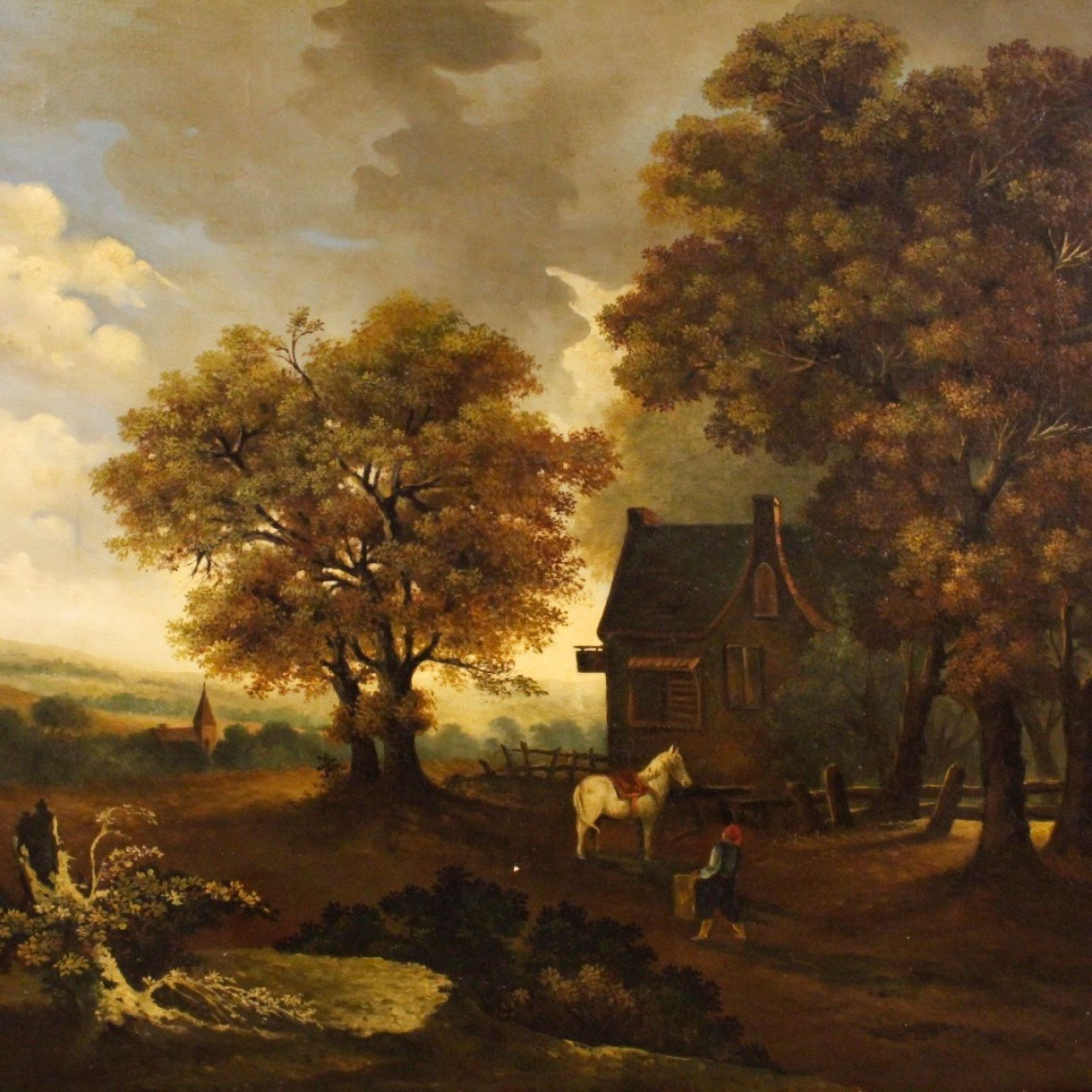 Dutch Landscape Painters
 19th Century Oil on Canvas Dutch Signed Landscape Painting
