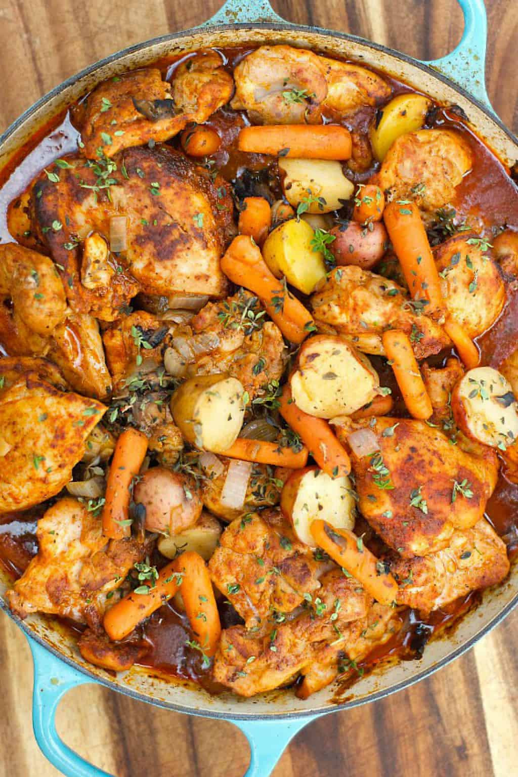 Dutch Oven Chicken Thighs
 e Pot Paprika Chicken Thighs Reluctant Entertainer