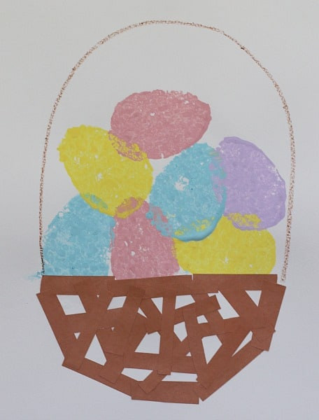 Easter Basket Craft Ideas For Preschoolers
 Easter Crafts for Kids Sponge Painted Easter Egg Basket