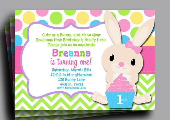Easter Birthday Invitations
 Easter Birthday Invitation Printable or Printed with FREE