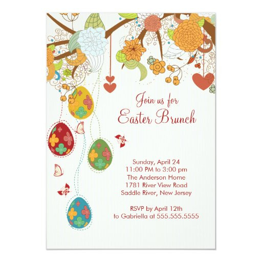 Easter Dinner Invitations
 Easter Egg Easter Brunch Dinner Party Invitation