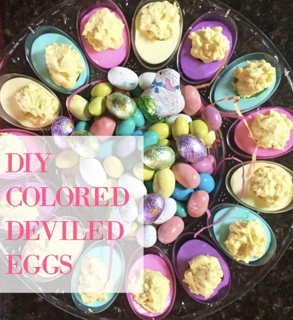 Easter Dyed Deviled Eggs
 Colored Deviled Eggs for Easter Grandma’s Deviled Egg Recipe