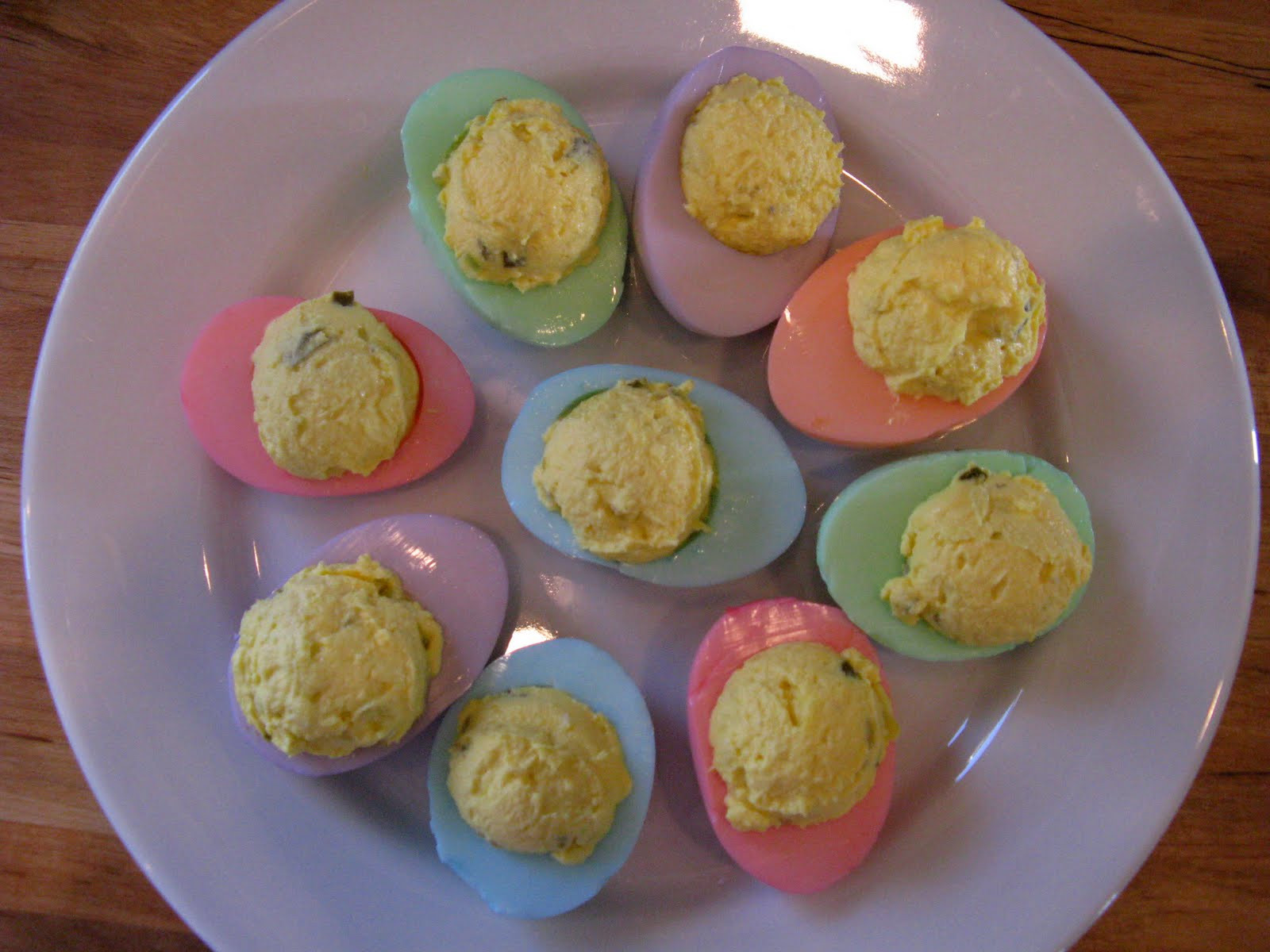 Easter Dyed Deviled Eggs
 Easter deviled eggs