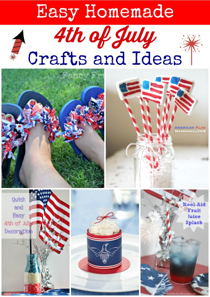 Easy 4th Of July Crafts
 Easy Homemade 4th of July Crafts and Ideas