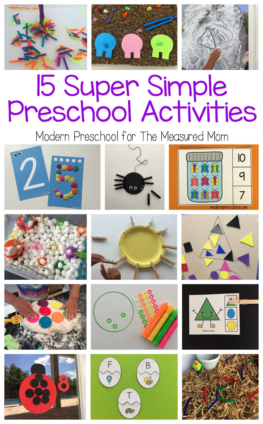 Easy Activities For Preschoolers
 15 Super simple learning centers for preschool The