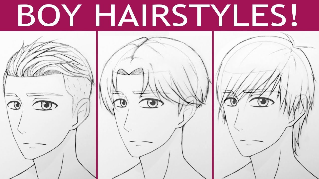 Easy Anime Hairstyles
 How to Draw 3 Manga Boy Hairstyles