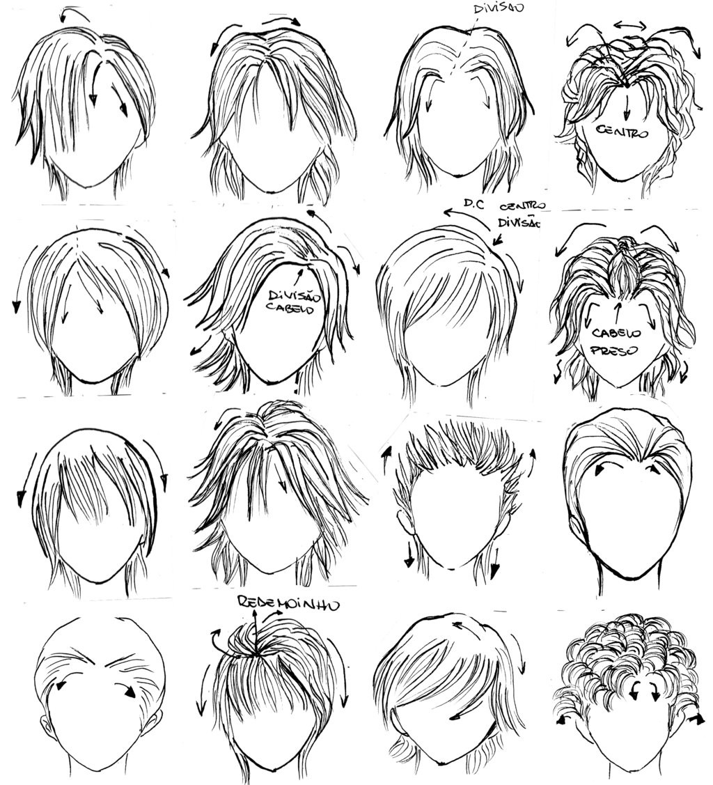 Easy Anime Hairstyles
 How to Draw Manga step 1