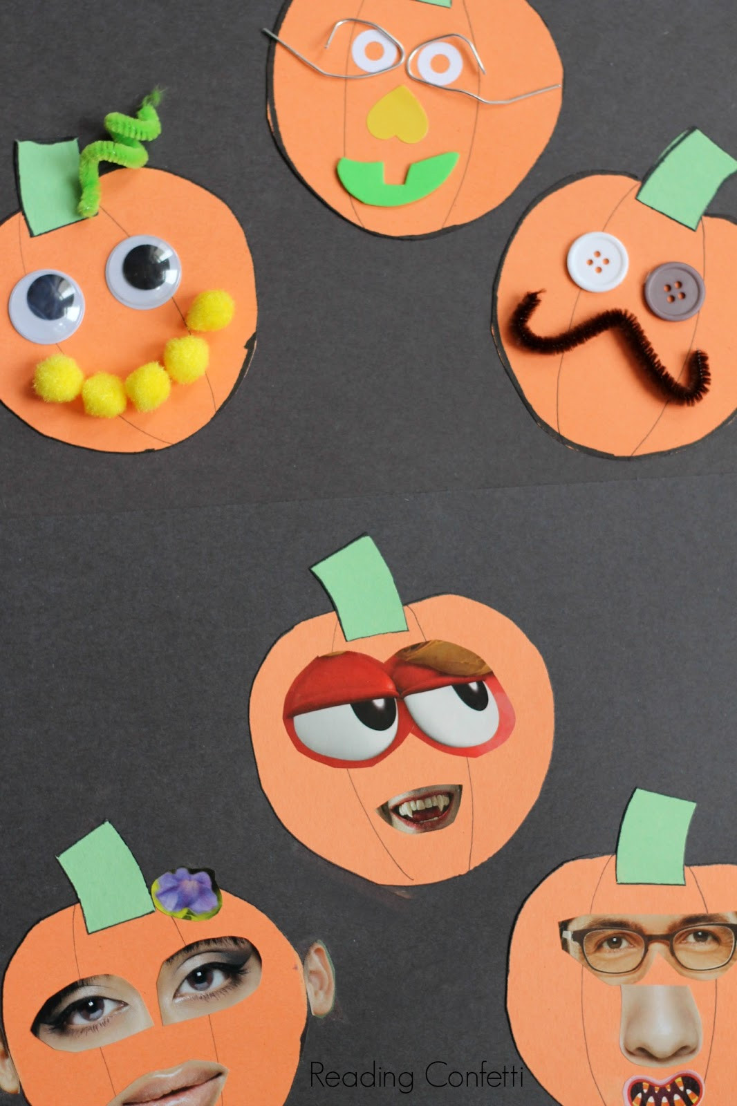 Easy Arts And Crafts For Preschoolers
 Jack o Lantern Collages Preschool Craft Reading Confetti