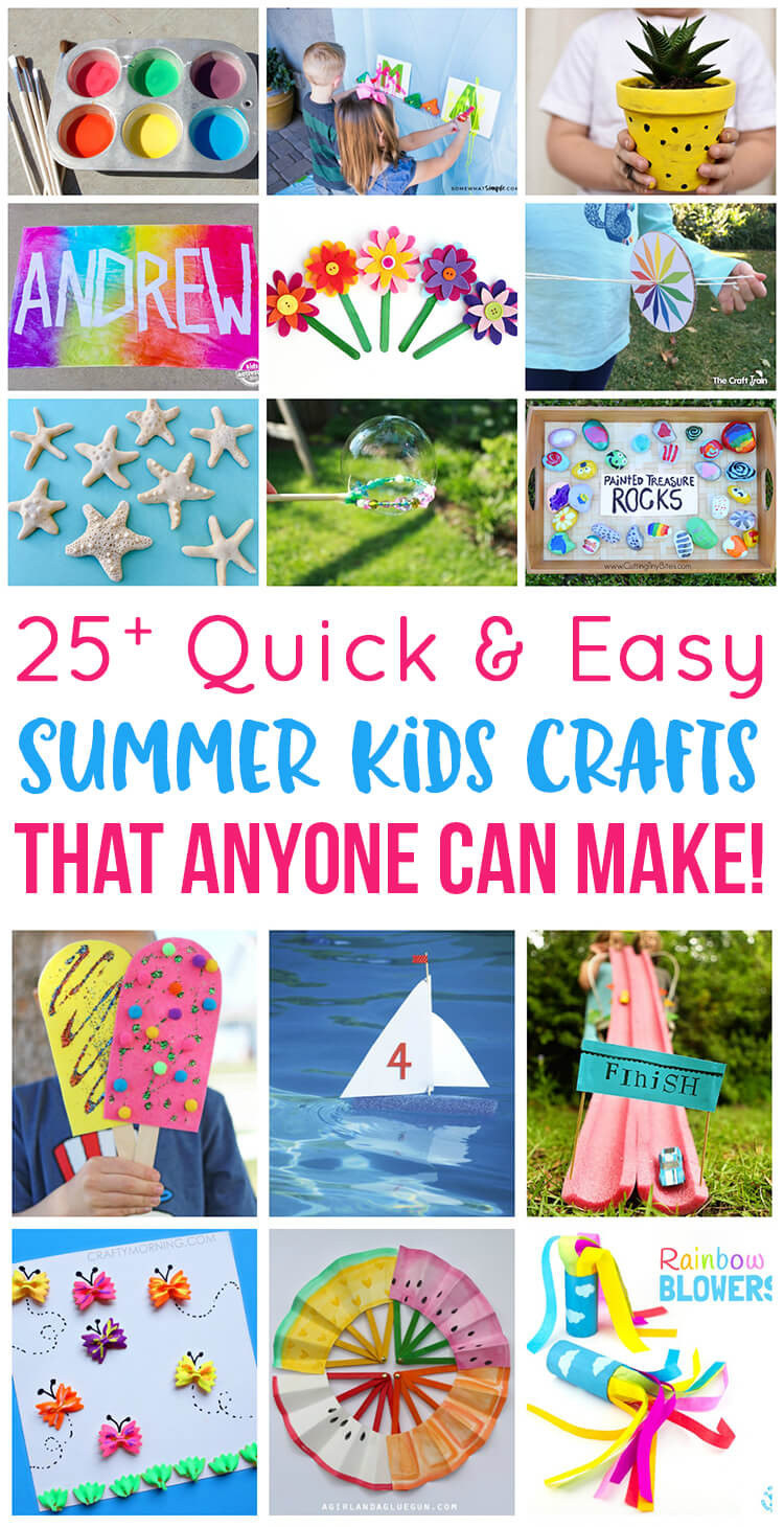 Easy Arts And Crafts For Toddlers
 Easy Summer Kids Crafts That Anyone Can Make Happiness