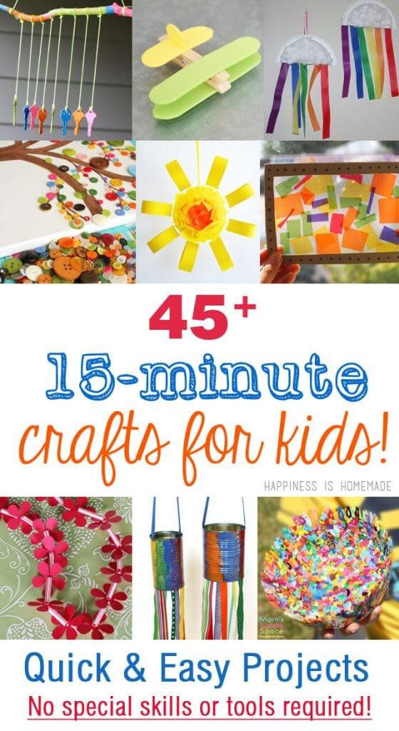 Easy Arts And Crafts For Toddlers
 45 Quick & Easy Kids Crafts that ANYONE Can Make