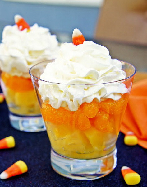 Easy Candy Recipes For Kids To Make
 Healthy Candy Corn Cup – Best Cheap Halloween