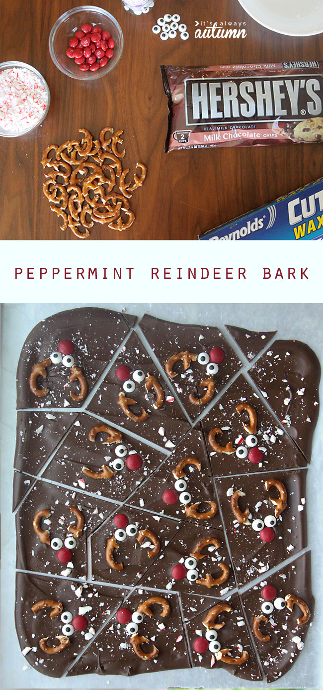 Easy Candy Recipes For Kids To Make
 peppermint reindeer bark super easy recipe It s Always