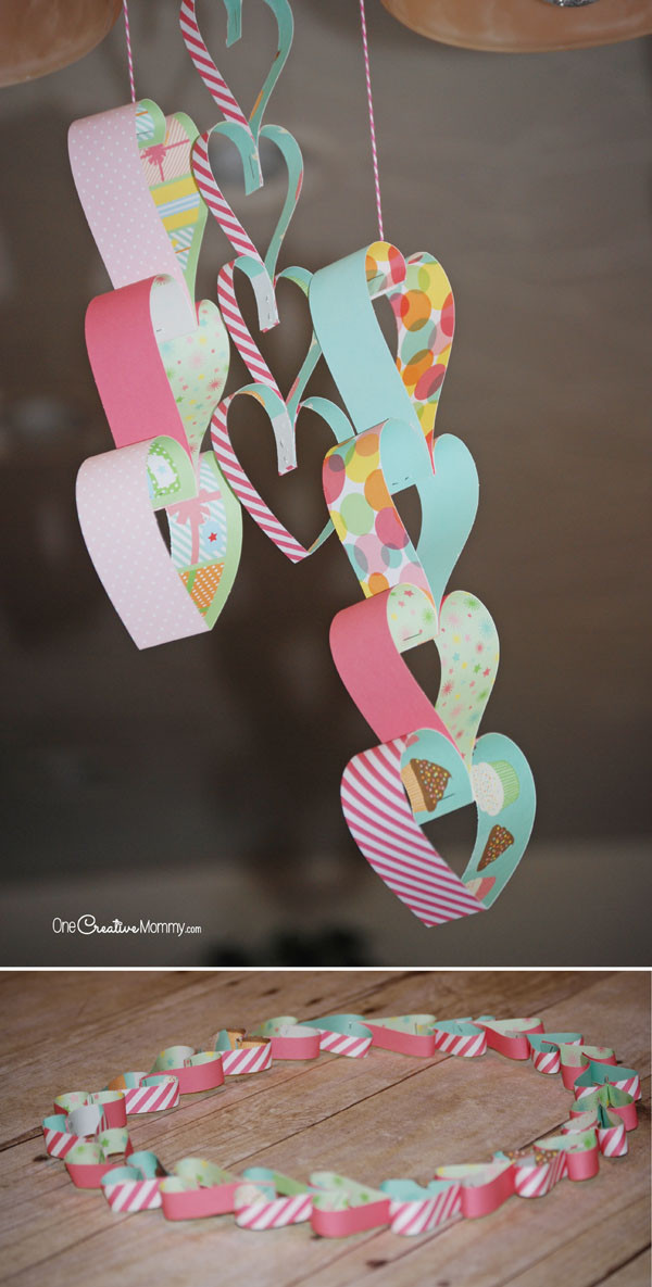 Easy Craft For Toddlers
 Super Cute Paper Heart Valentine Craft onecreativemommy