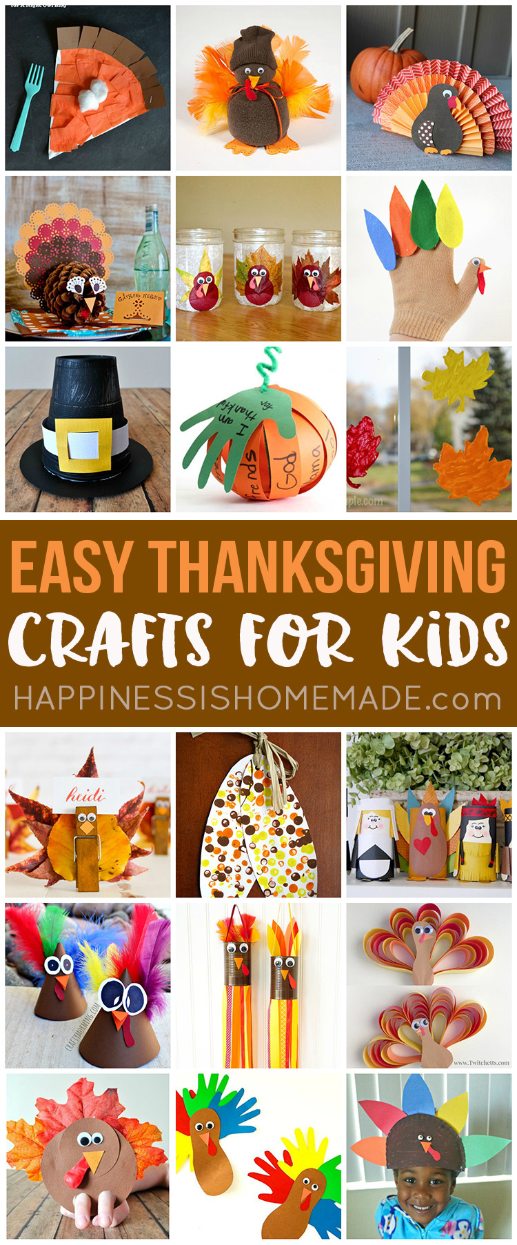 Easy Craft For Toddlers
 Easy Thanksgiving Crafts for Kids to Make Happiness is