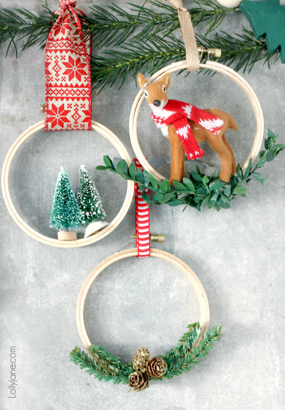 Easy DIY Christmas Ornaments For Kids
 Easy Embroidery Hoop Christmas Ornaments Lolly Jane