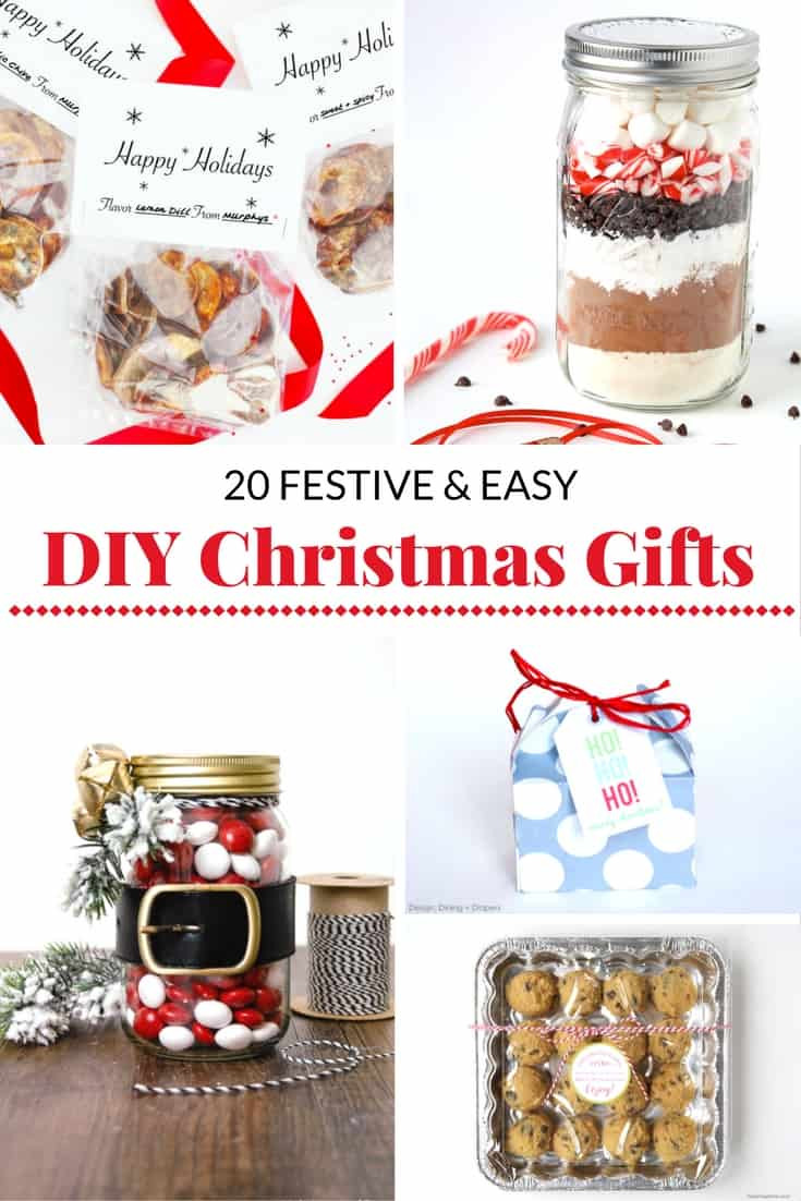 Easy DIY Holiday Gifts
 20 FESTIVE AND EASY DIY CHRISTMAS GIFT IDEAS Mommy Moment