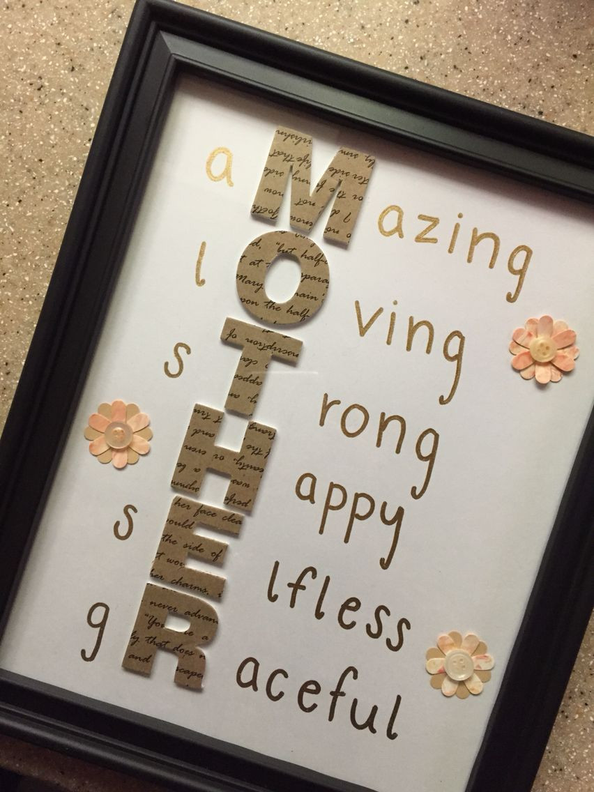Easy DIY Mother'S Day Gift Ideas
 Mother s Day t easy cheap mother frame