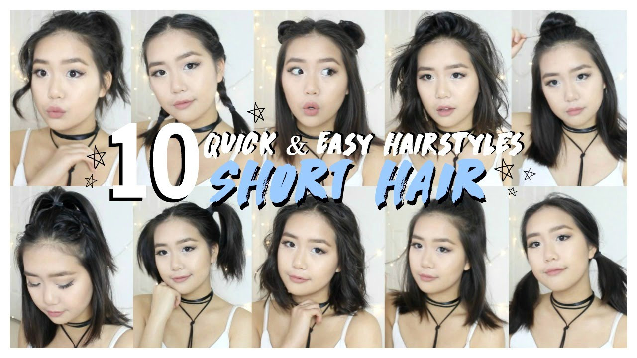 Easy Fast Hairstyles For Short Hair
 10 Hairstyles for SHORT HAIR FAST & EASY