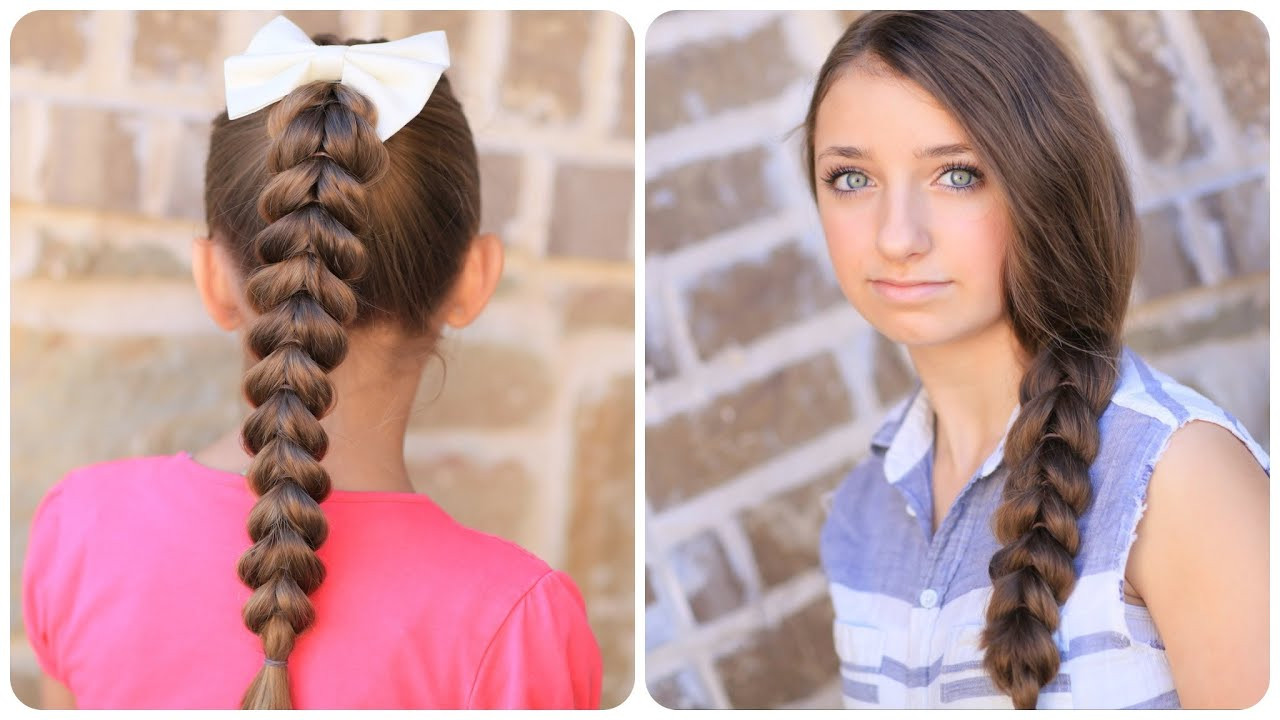 Easy Hairstyle Youtube
 How to create a Pull Through Braid