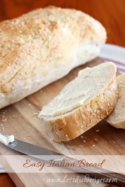 Easy Italian Bread Recipe
 Easy Italian Bread — Let s Dish Recipes