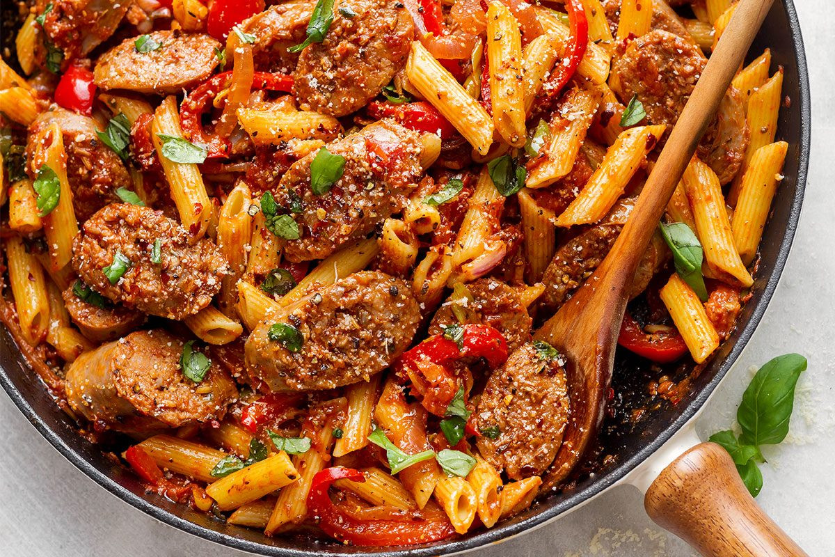 Easy Italian Sausage Recipes
 Sausage Pasta Skillet Recipe — Eatwell101