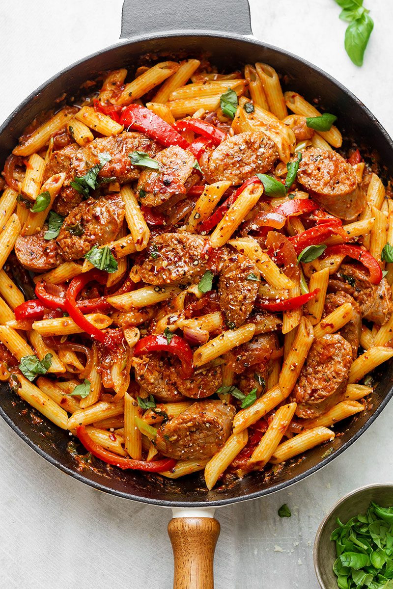 Easy Italian Sausage Recipes
 Sausage Pasta Skillet Recipe — Eatwell101