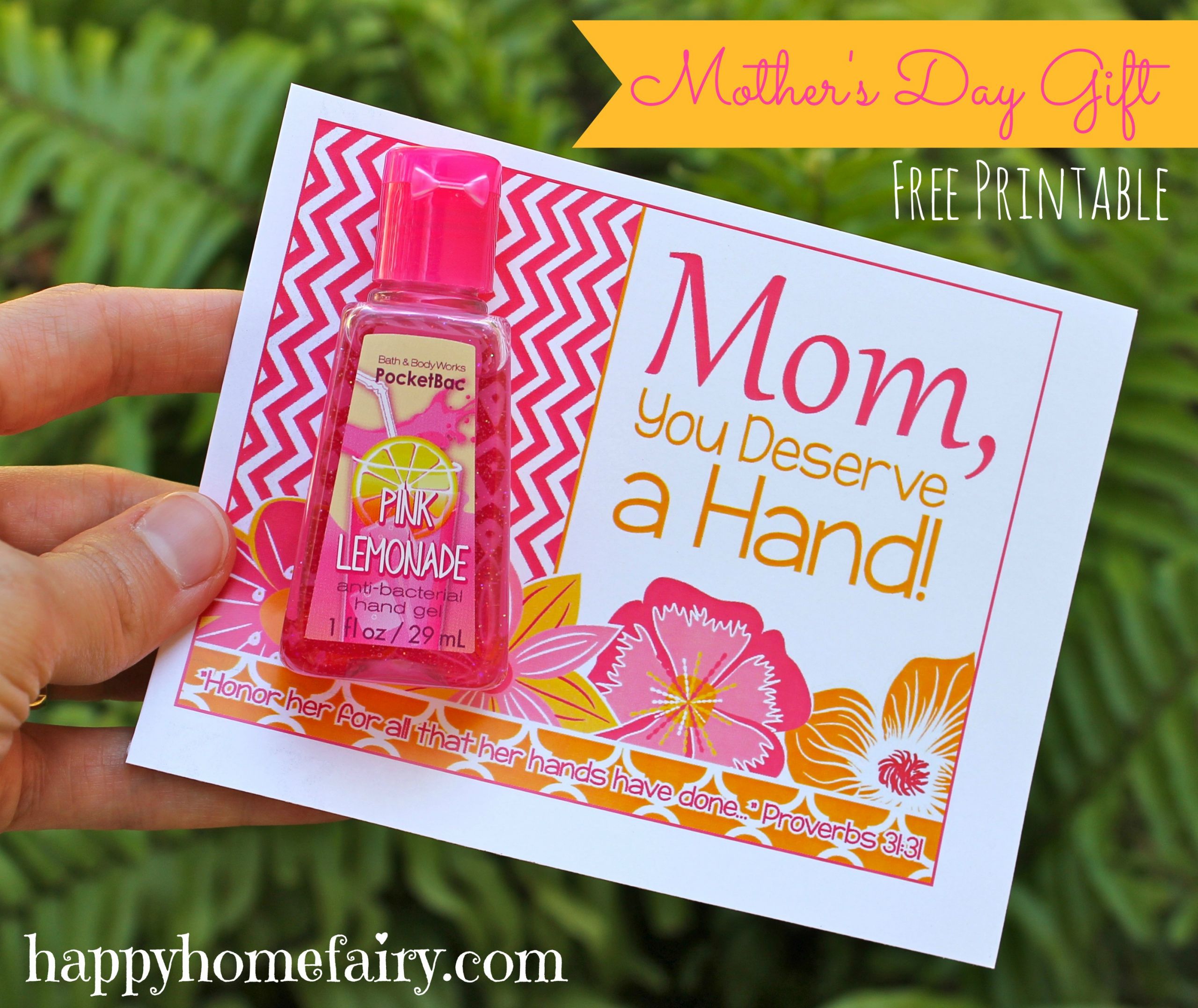 Easy Mother'S Day Gift Ideas
 Easy Mother s Day Gift Idea FREE Printable Happy Home
