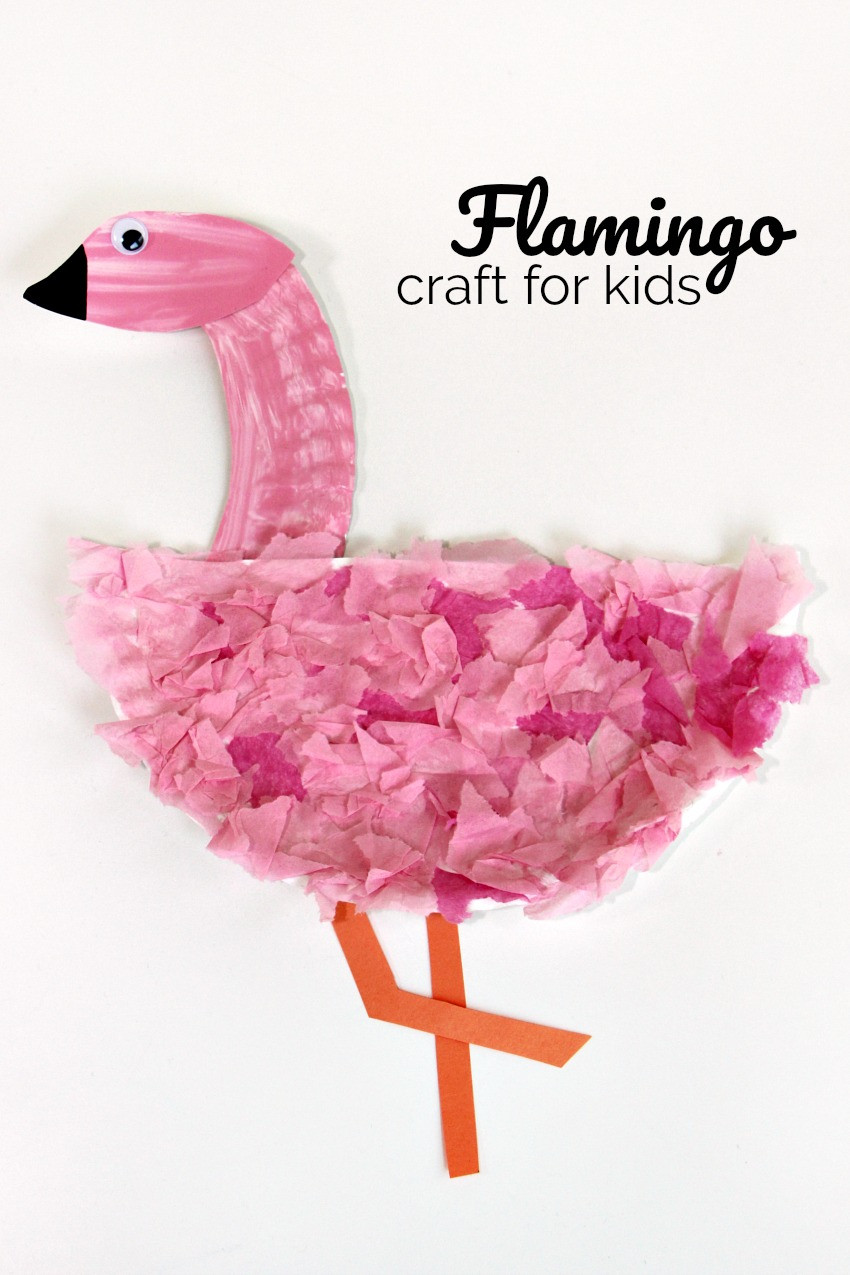 Easy Preschool Craft
 Easy Paper Plate Flamingo Craft for Kids