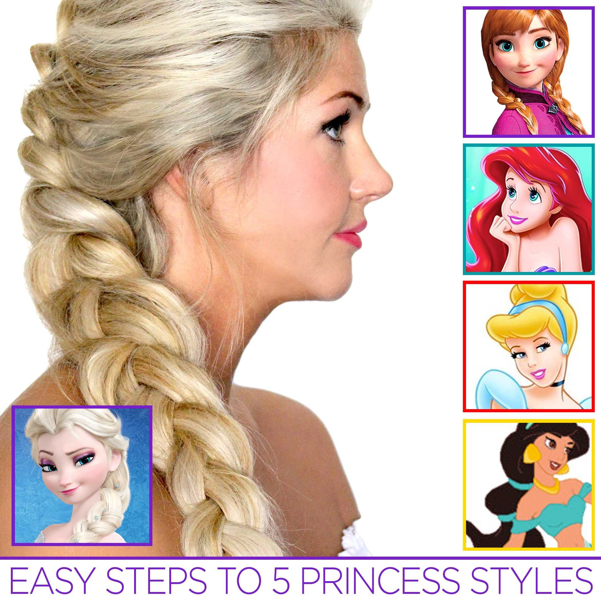 Easy Princess Hairstyles
 Disney Princess Hair Tutorials