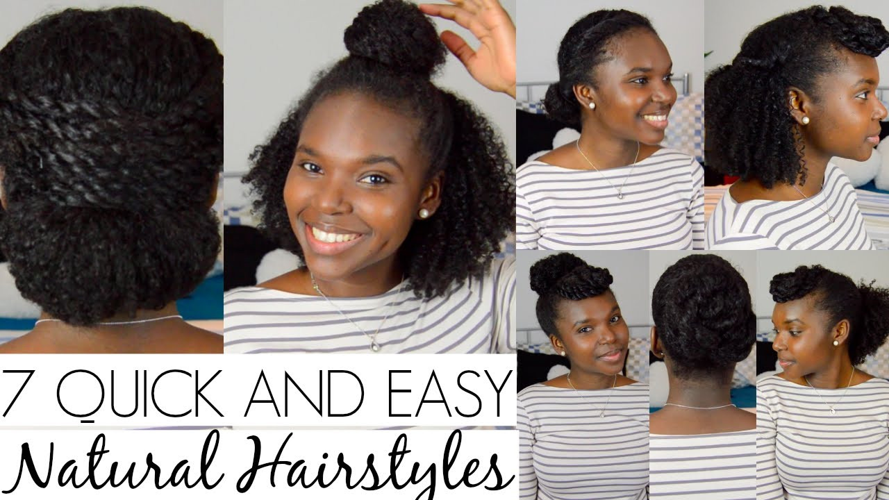 Easy Quick Natural Hairstyles
 7 QUICK AND EASY Hairstyles For Natural Hair
