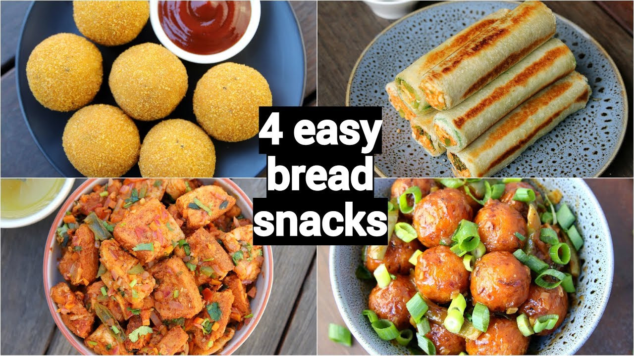Easy Snacks Recipes
 4 easy & quick bread snacks recipes