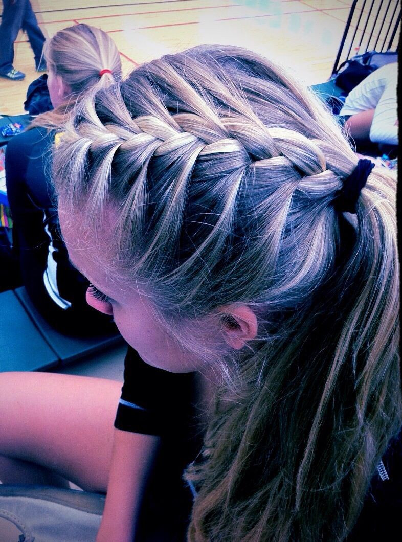 Easy Softball Hairstyles
 cute hair for volleyball tournaments love it