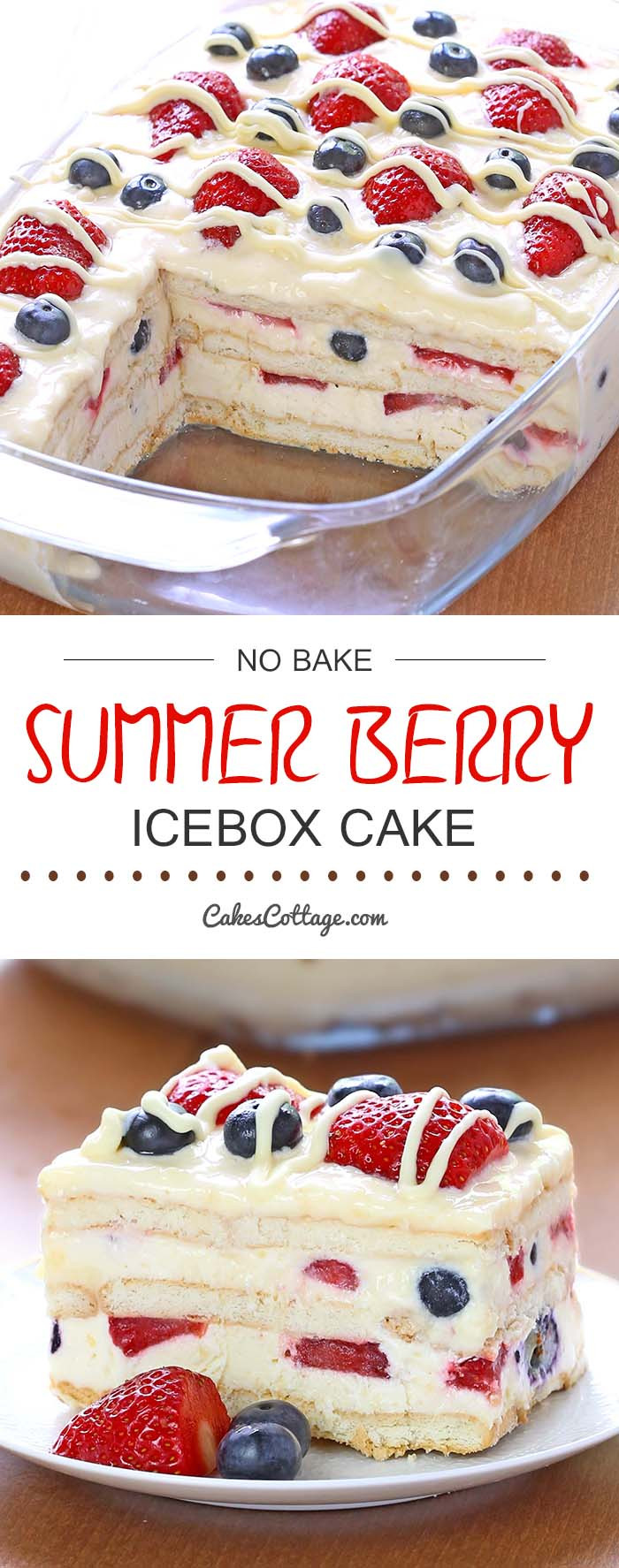 Easy Summer Dessert Recipes
 No Bake Summer Berry Icebox Cake Cakescottage