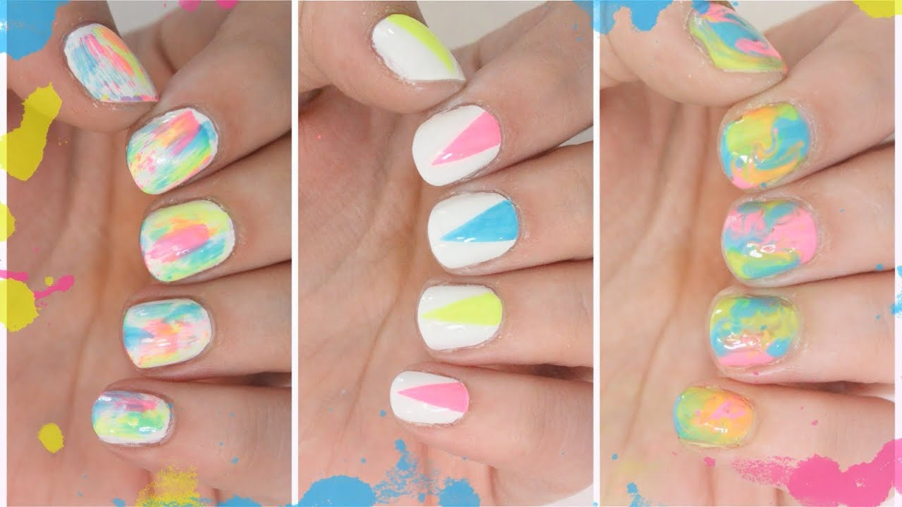 Easy Summer Nail Designs
 3 EASY NEON Summer Nail Art Designs