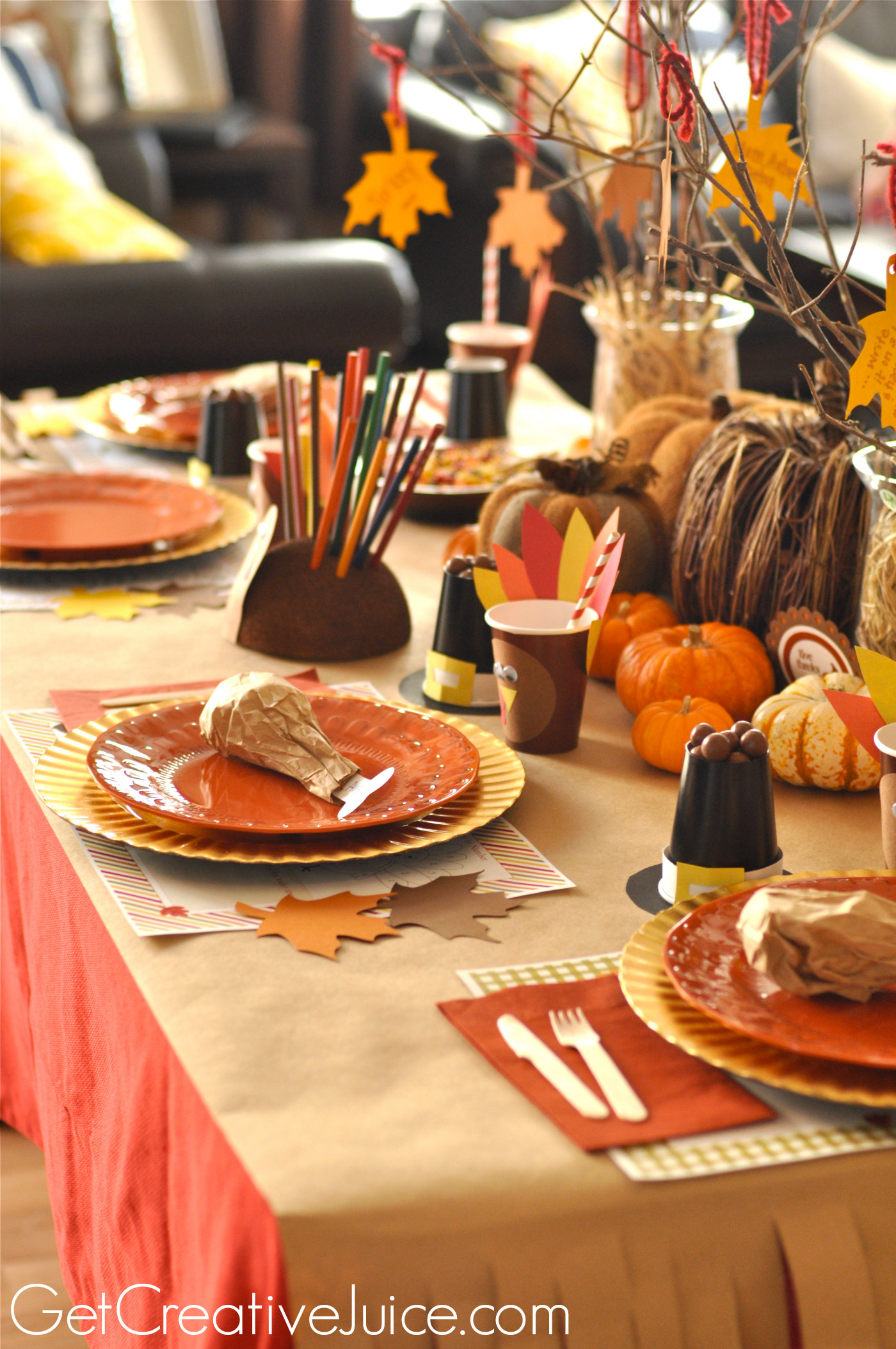 Easy Thanksgiving Table Decorations
 Easy DIY Kids Thanksgiving Table Ideas Creative Juice