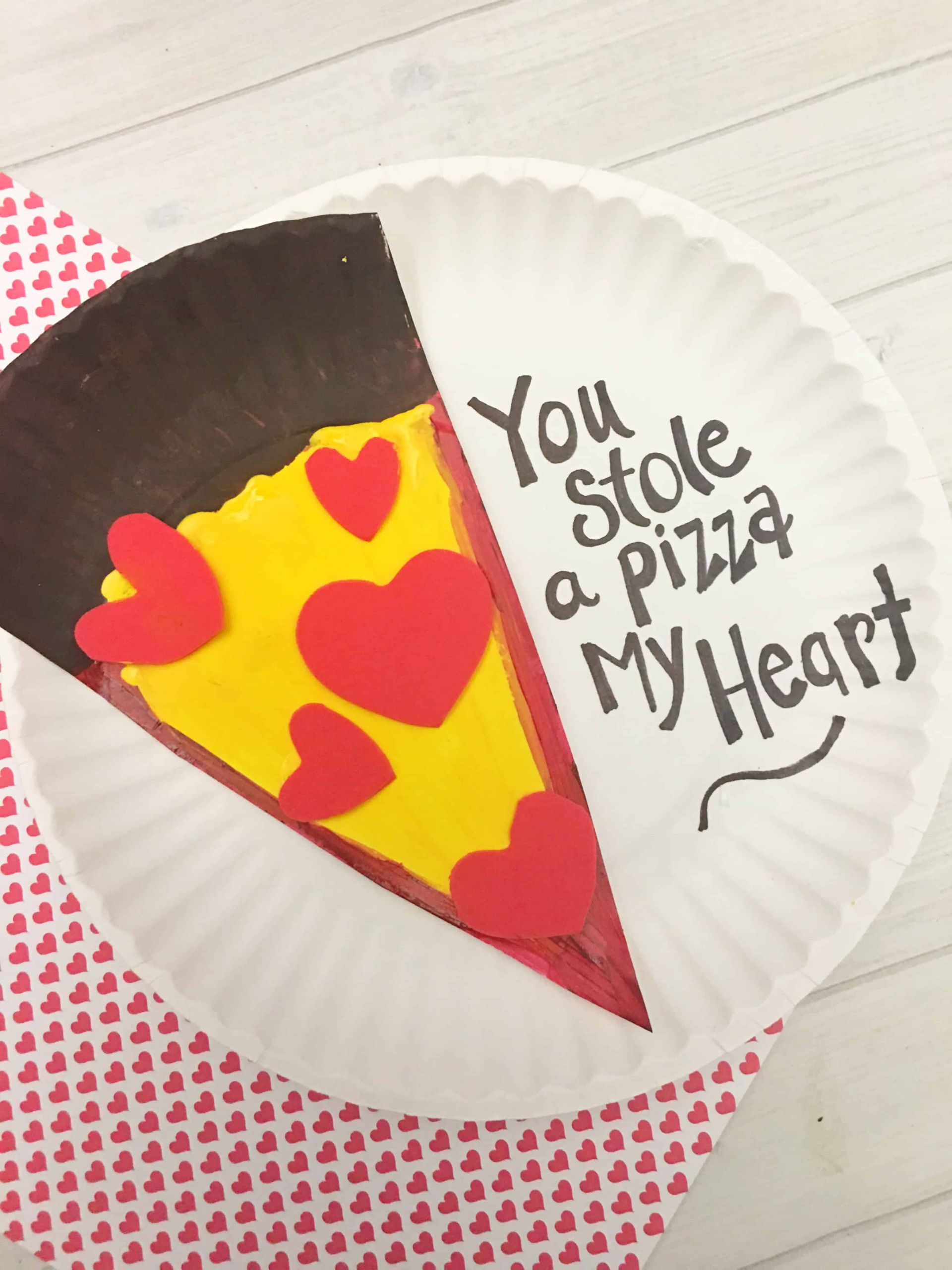 Easy Valentine Crafts For Preschoolers
 Valentine s Day Pizza Paper Plate Craft for Kids Tutorial