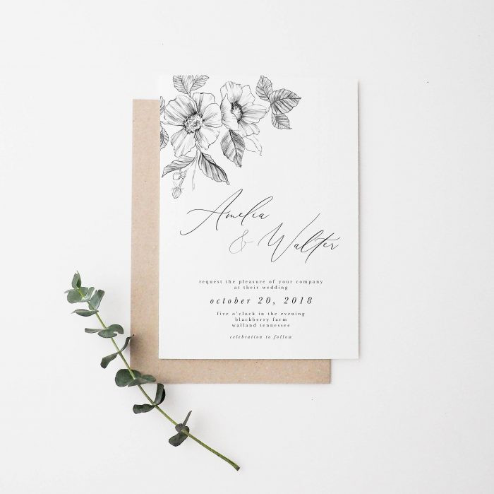 Easy Wedding Invitations
 60 Stunning Simple Wedding Invitations on Etsy for the No