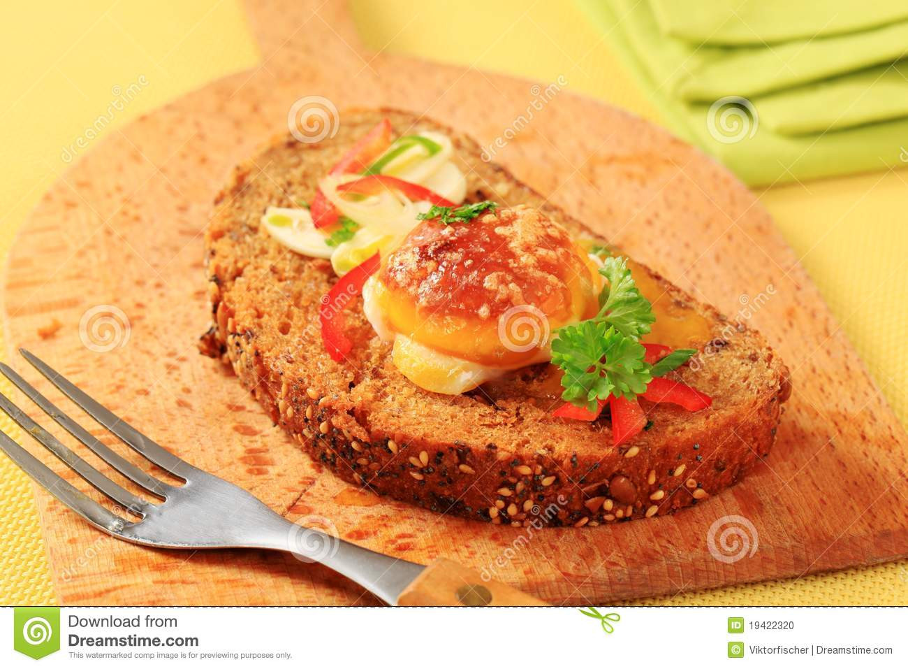 Egg Fried Bread
 Egg on fried bread stock photo Image of grain whole