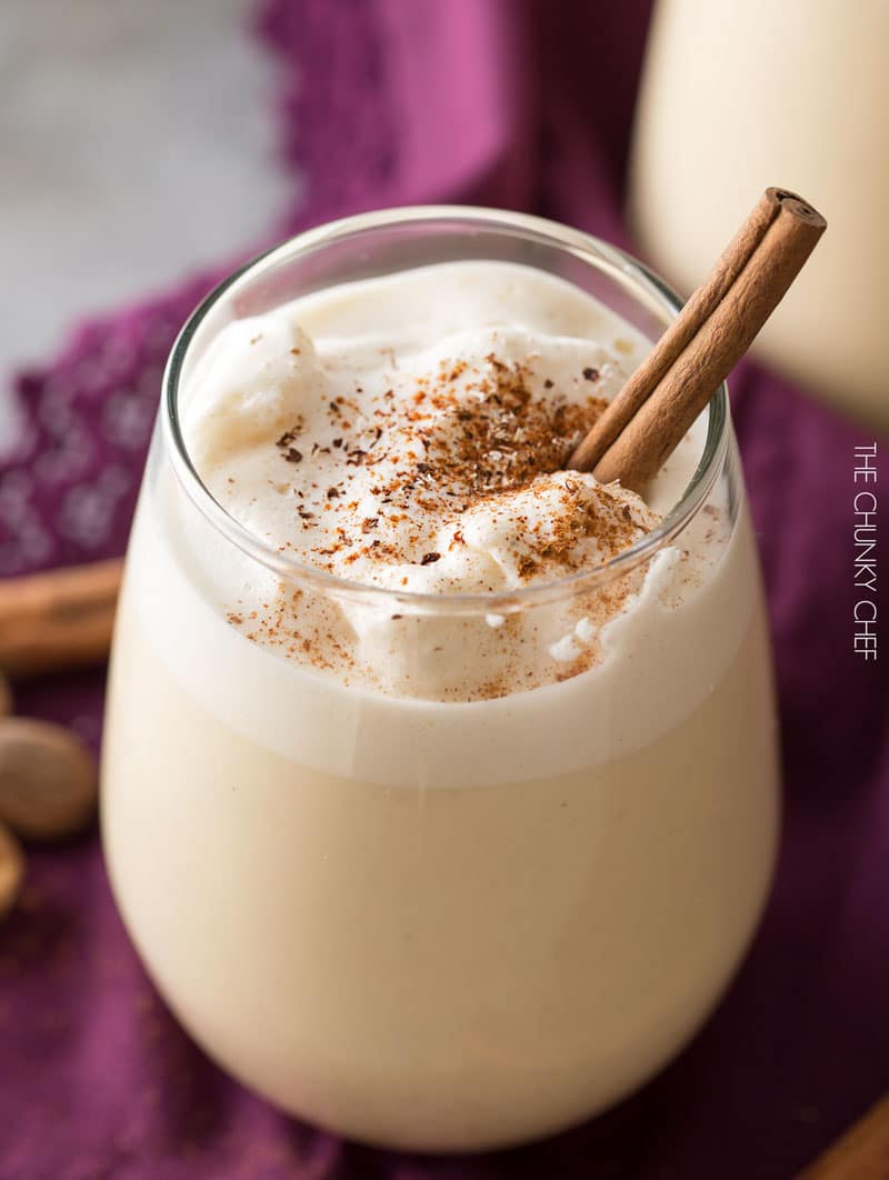 Eggnog Cocktail Recipe
 5 Minute Homemade Blender Eggnog The Chunky Chef